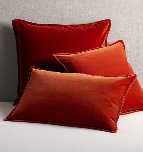 Italian Velvet Pillow Cover - Burnt Orange | Rejuvenation