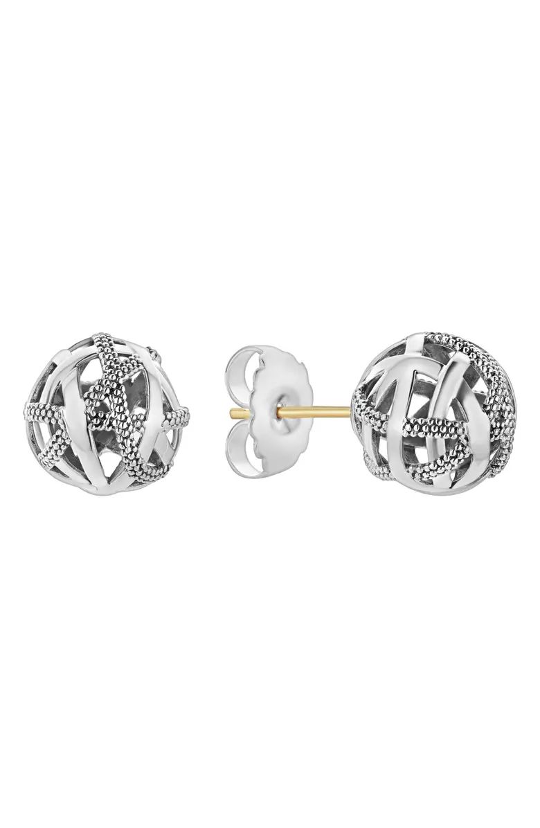 Signature Gifts Sterling Silver Woven Knot Stud Earrings | Nordstrom