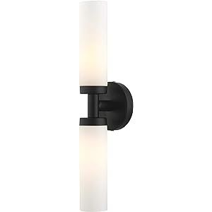 Livex Lighting 10104-04 Aero Collection ADA 2-Light Bathroom Vanity Light with Satin Opal White Glas | Amazon (US)