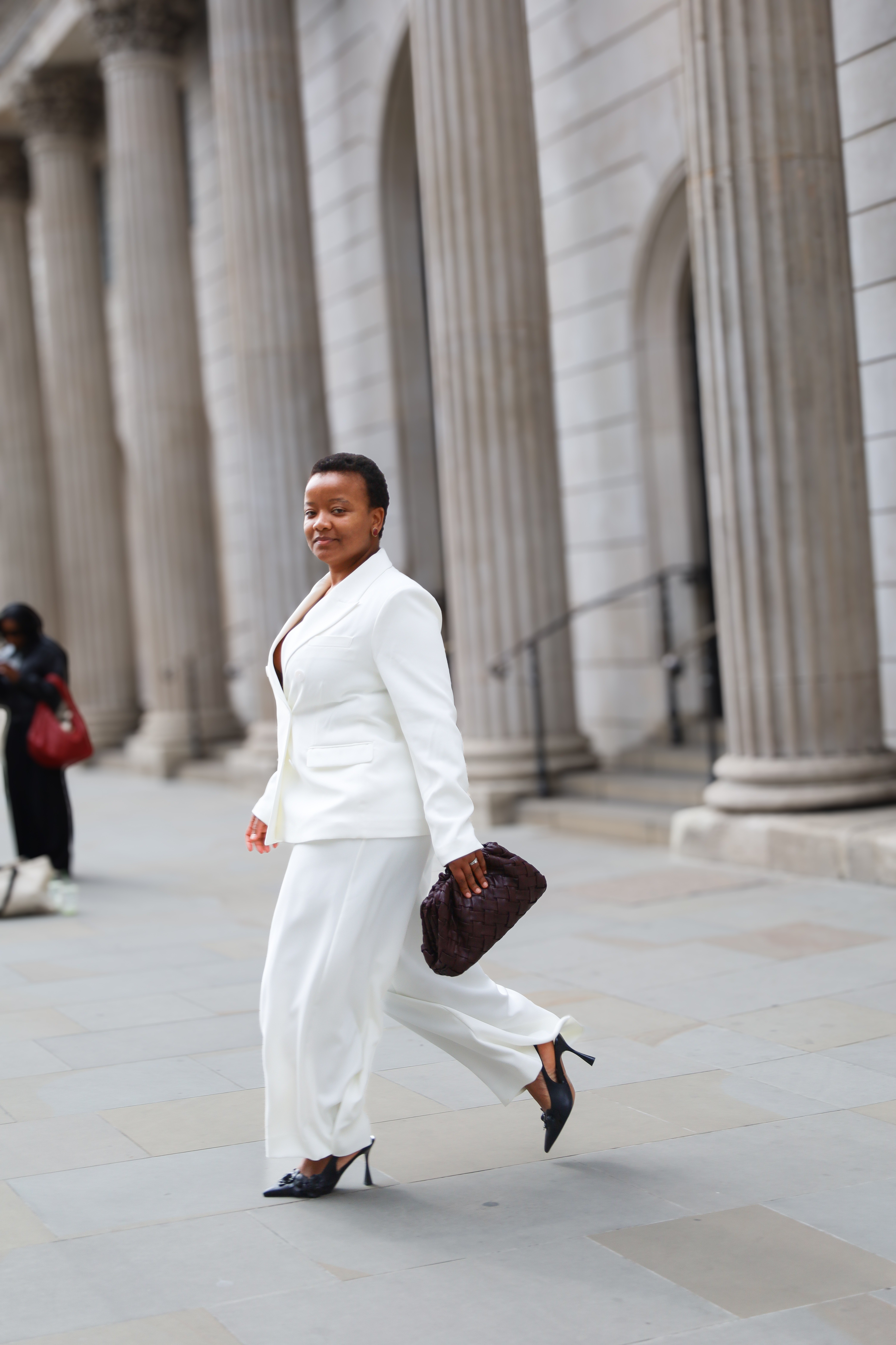 A black canvas look. Nothing so versatile than a white suit. Styling options are endless. Perfect for the office or parties. Wearing size 14 bottom and blazer from Mint Velvet #whitewood #whitesuit #modest

#LTKspring #LTKsummer #LTKuk