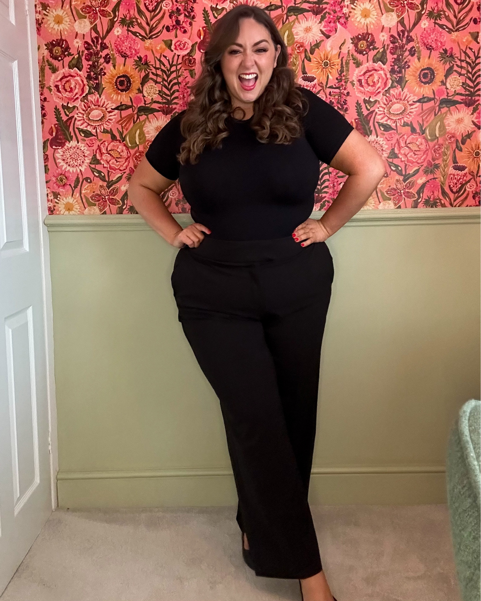 Best black trousers ever 🩷

#LTKworkwear #LTKplussize #LTKcurves