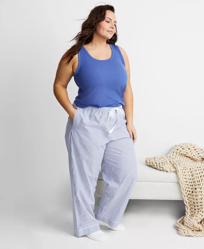 State of Day Women's Printed Poplin Pajama Pants XS-3X, Created for Macy's - Macy's | Macy's