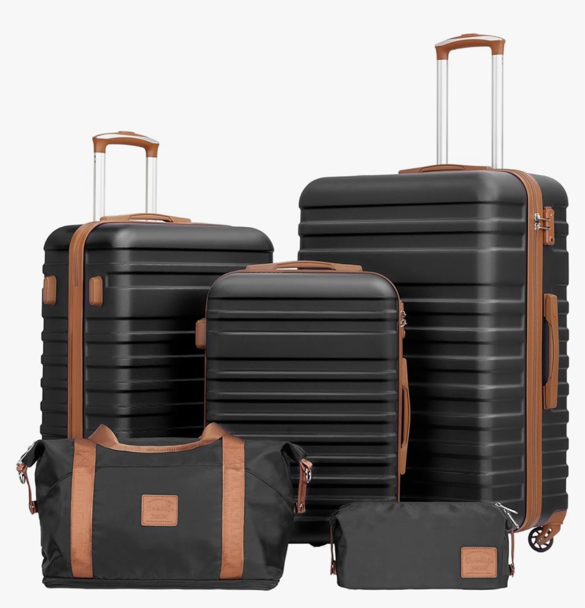 5 piece luggage set #travel