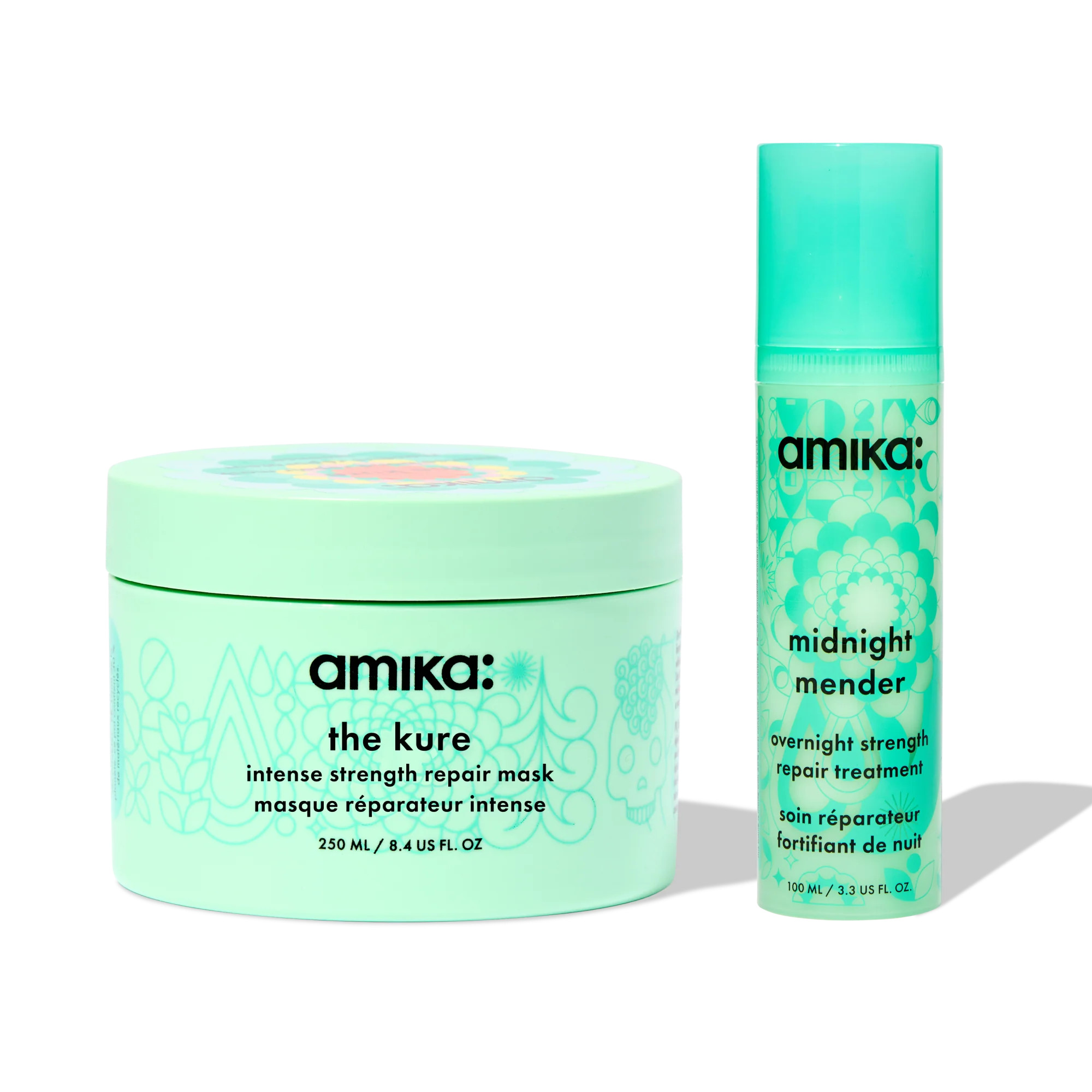 the comeback crew  strengthening repair hair mask + treatment duo | amika US