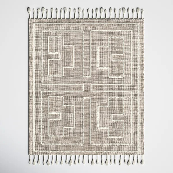 Rodriguez Handmade Gray/Cream Rug | Wayfair North America