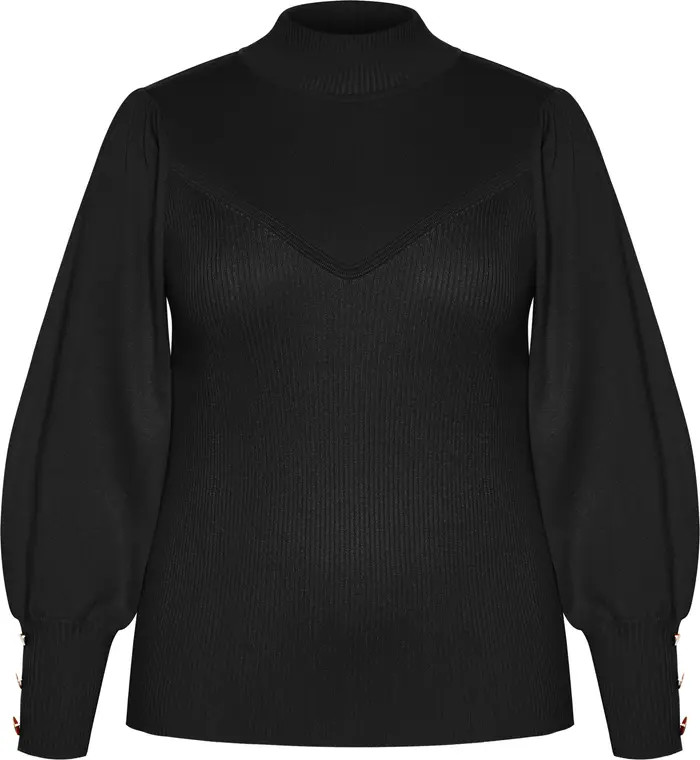 City Chic Sofia Mock Neck Sweater | Nordstrom | Nordstrom