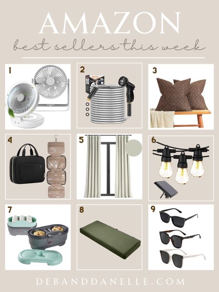 These were our top-selling products from Amazon for the week! For Summer, we shared our favorite porch swing cushion, a tabletop/mountable personal fan, our solar string lights, and the throw pillow covers we used in our screened-in porch. Oh, and I can’t forget my new sunglasses!  

#LTKHome #LTKSeasonal #LTKMidsize