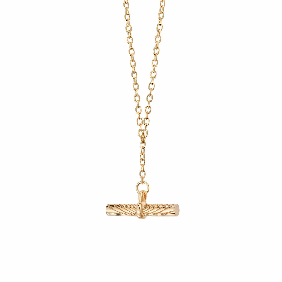 Estée Lalonde T Bar Necklace 18ct Gold Plate | Daisy London Jewellery