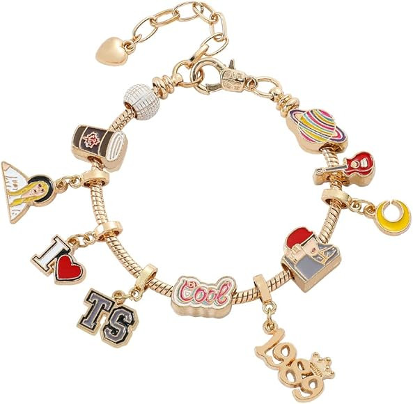 Gold Singer Bracelet with Singer Theme Pedants Inspired Music Lover Fans Gifts singer Merch Jewel... | Amazon (US)