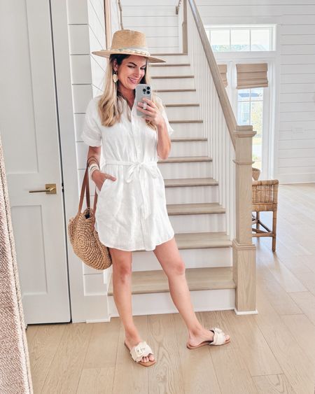 Xs tall linen dress.  Sandals true to size.  

#LTKshoecrush #LTKfindsunder100 #LTKover40