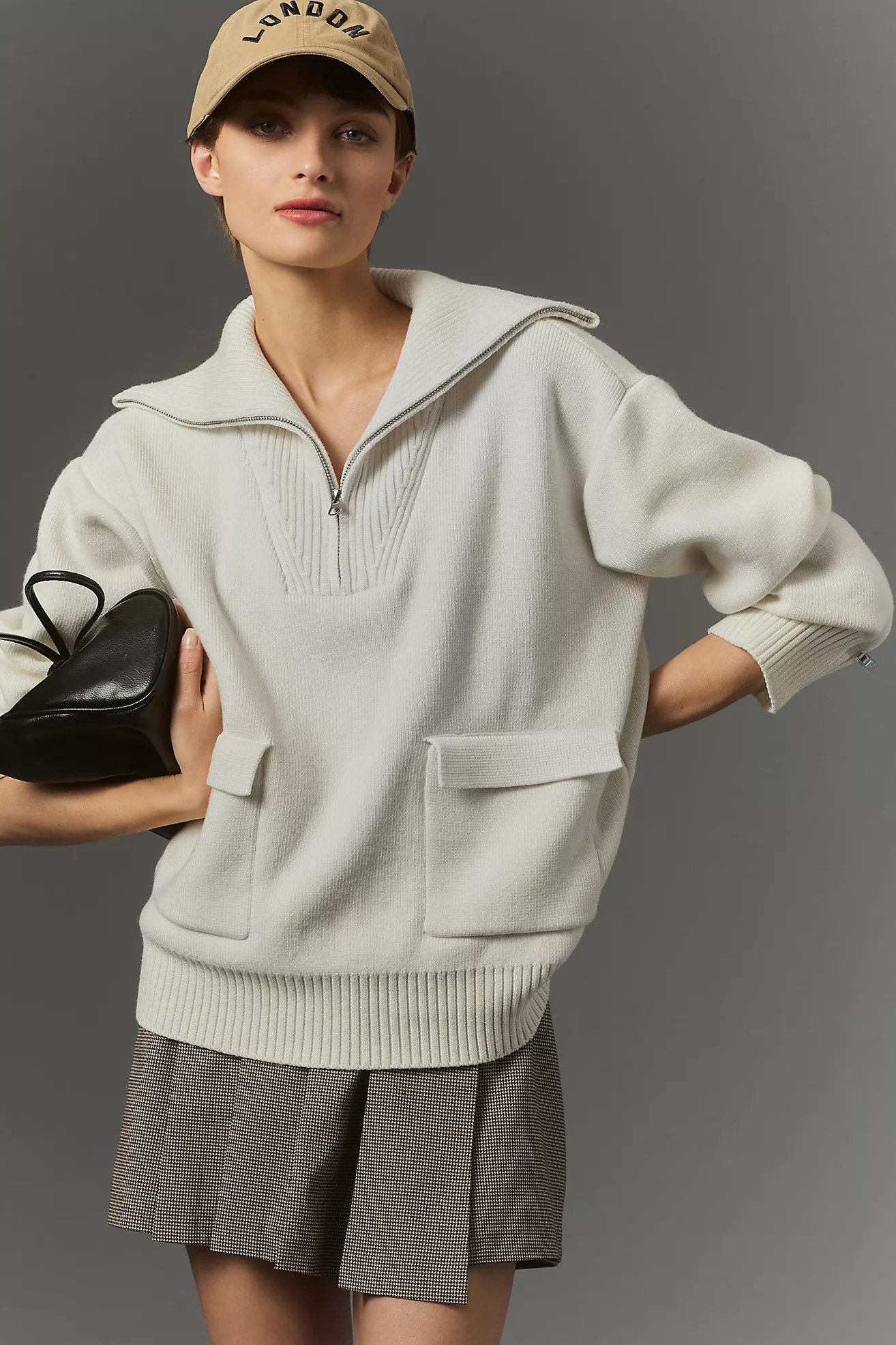 English Factory Half-Zip Pullover Sweater | Anthropologie (US)