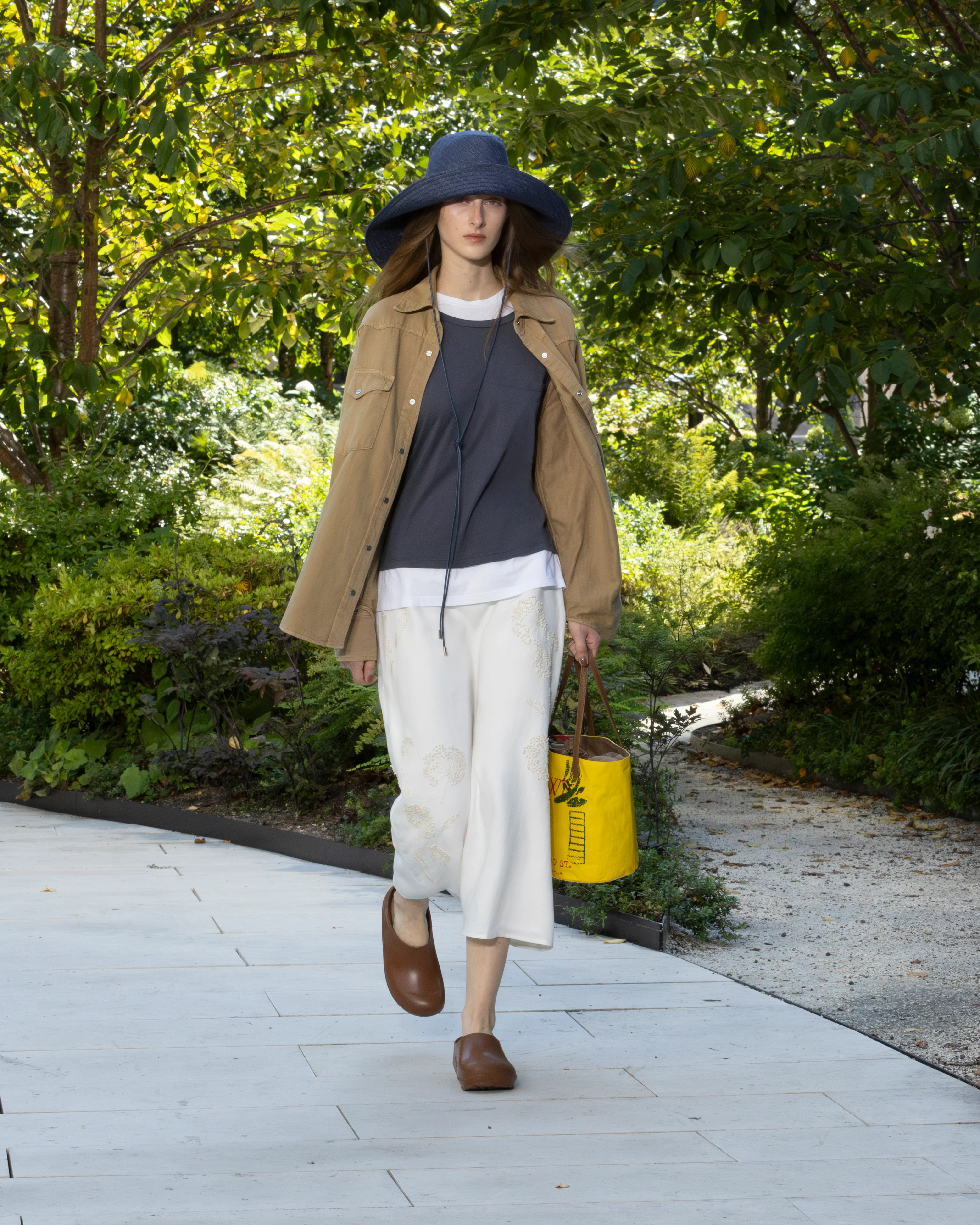 The A-Line Skirt in Embroidered Washed Linen | TWP