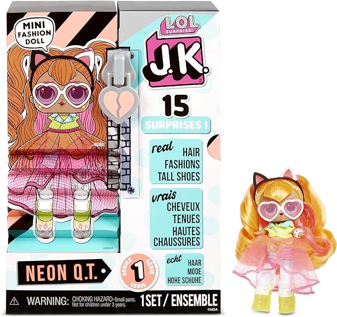 LOL Surprise JK Neon Q.T. Mini Fashion Doll with 15 Surprises Including Dress Up Doll Outfits, Ex... | Amazon (US)