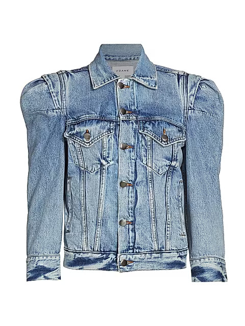 Rosette Puff-Sleeve Jacket | Saks Fifth Avenue