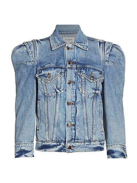 Rosette Puff-Sleeve Jacket | Saks Fifth Avenue