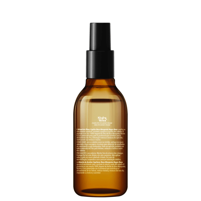 Blend de Oleos Capilar Rosa Mosqueta Negra Rosa 100ml | Beleza Na Web (BR)