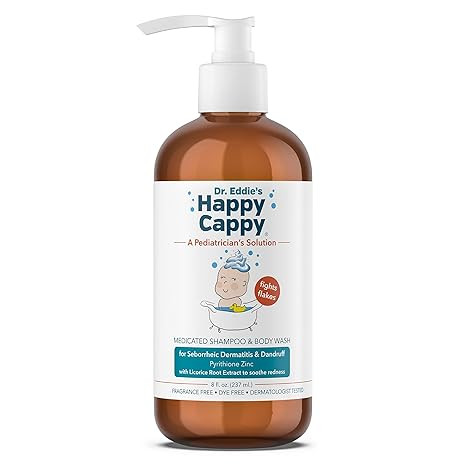 Happy Cappy Dr. Eddie’s Medicated Shampoo and Body Wash- Baby Dandruff Shampoo, Helps Cradle Ca... | Amazon (US)