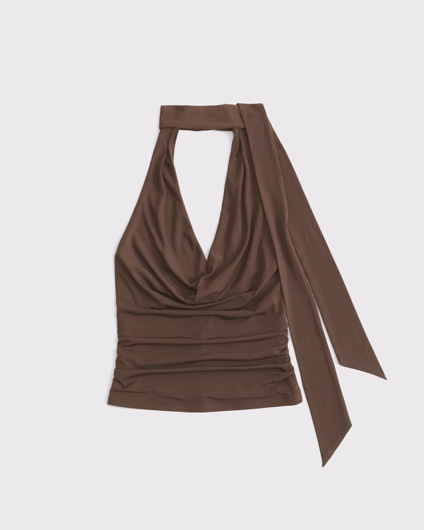 Halter Cowl Scarf Top | Abercrombie & Fitch (US)