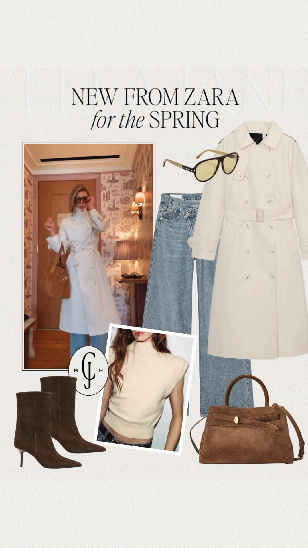 NYC @Zara find — spring trench season is officially here.
The cropped trench is so easy to throw on, and I love the color of the full-length version for spring outfits.
Wearing size small.

#LTKootd