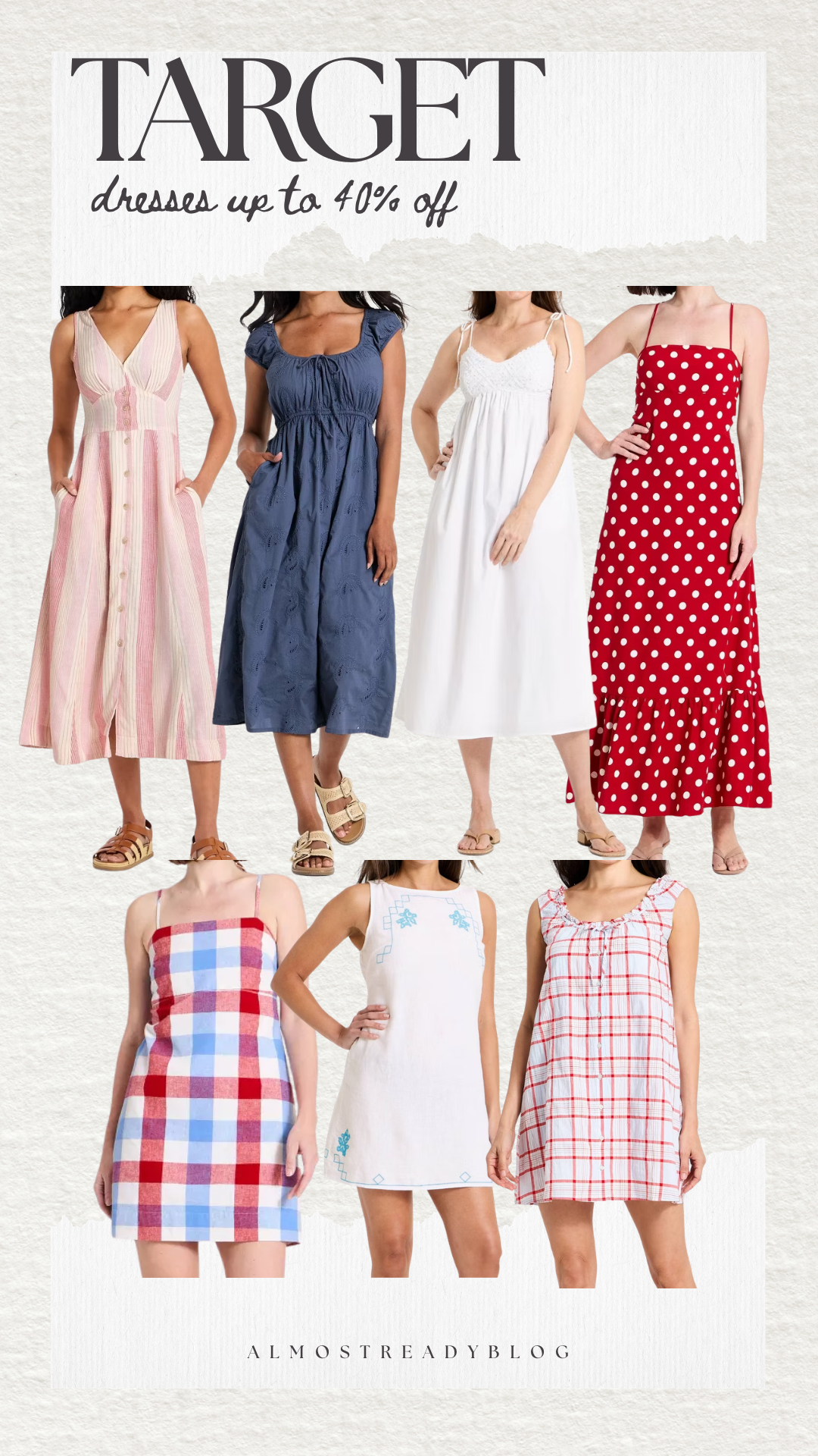 Up to 40% womens clothing until July 4th at Target 🤍

up to 40% off target dresses now! sale alert, summer dresses, target finds, summer outfits, vacation outfits beach, Amanda west, almost_readyblog  

 #LTKootd #LTKSaleAlert #LTKPetite