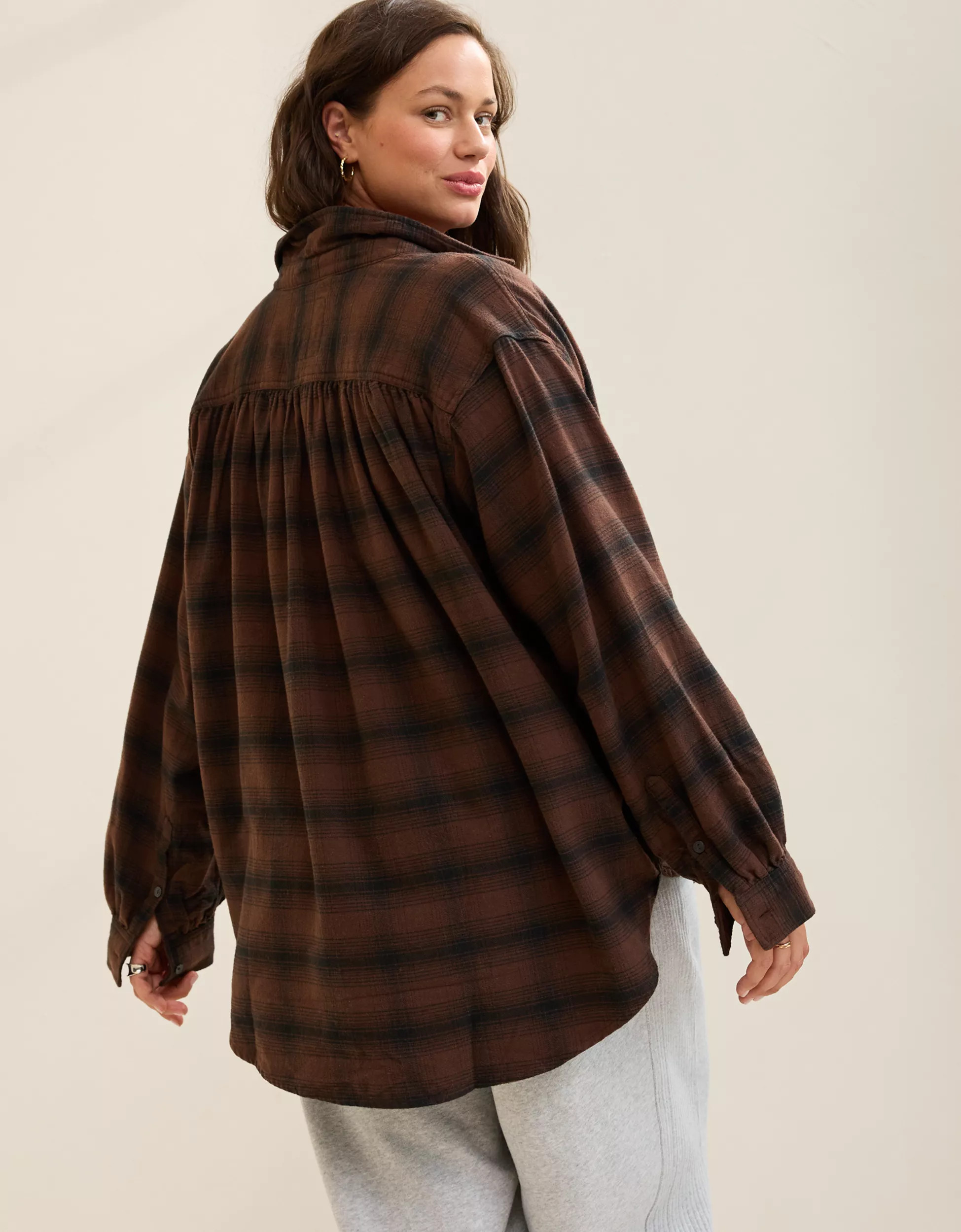 Aerie Anytime Fave Flannel Button Down Shirt | Aerie