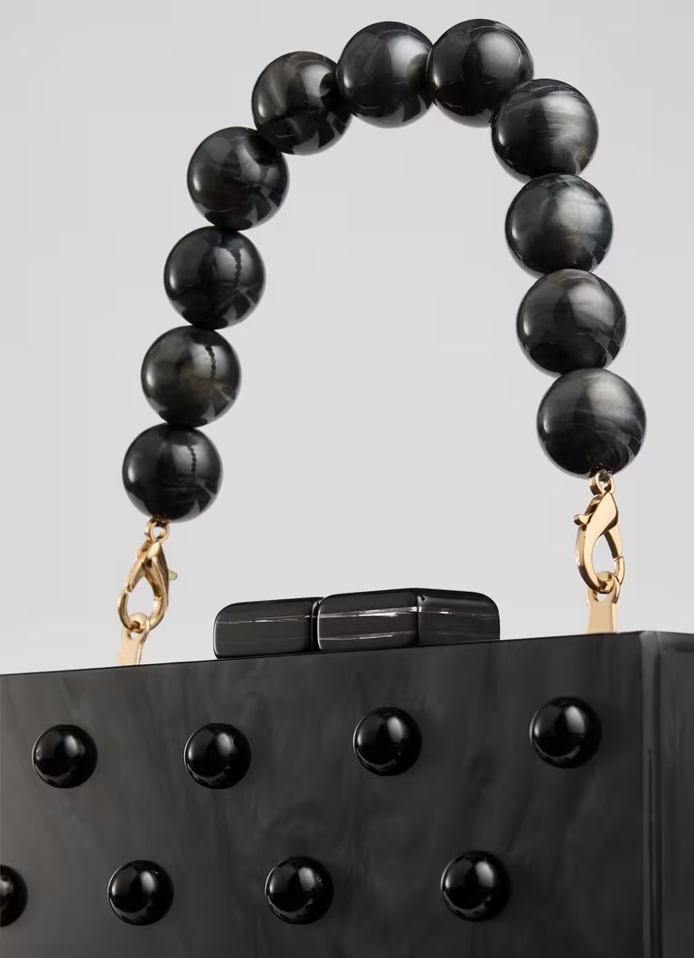 Malia Pearls Black Box Clutch | L.K. Bennett (UK)