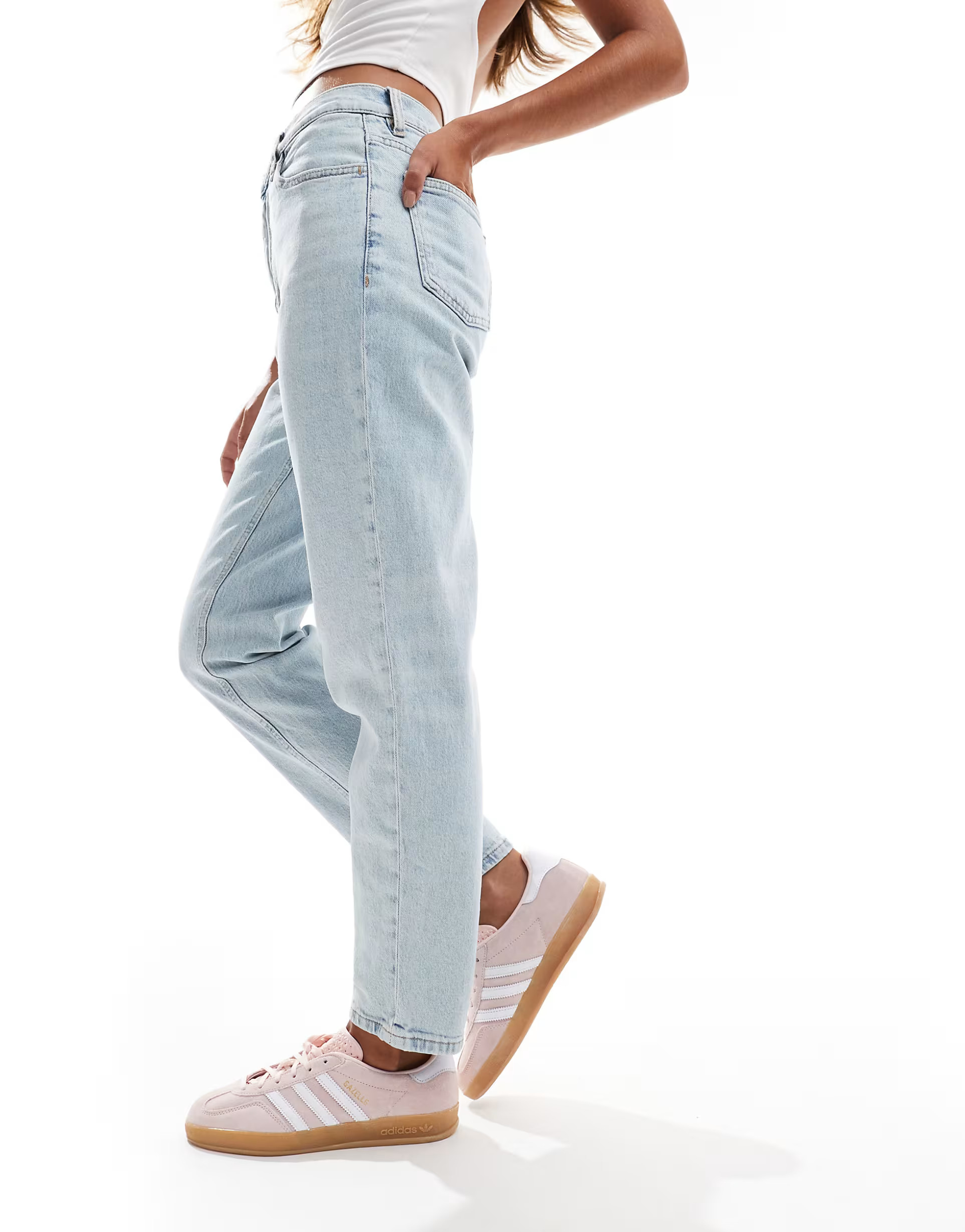 Mango mom jeans in bleach light blue | ASOS (Global)