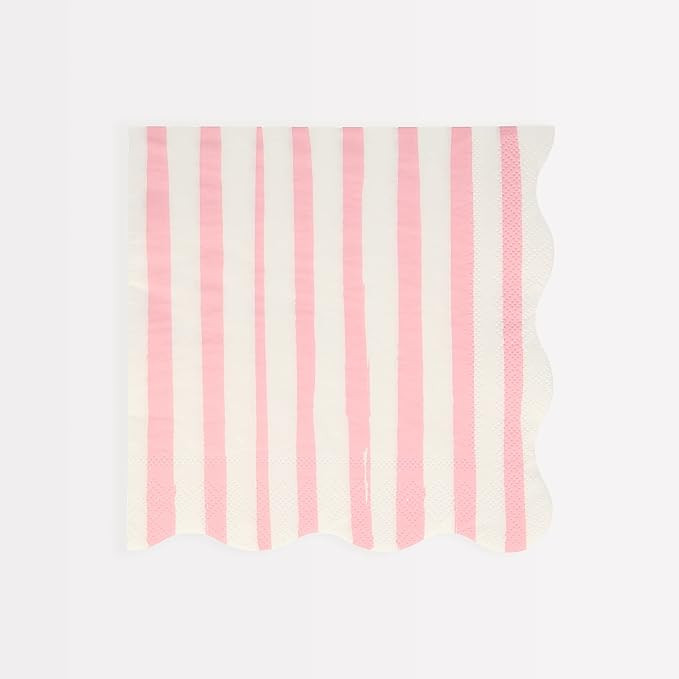 Meri Meri Pink Stripe Large Napkins (Pack of 16) | Amazon (US)