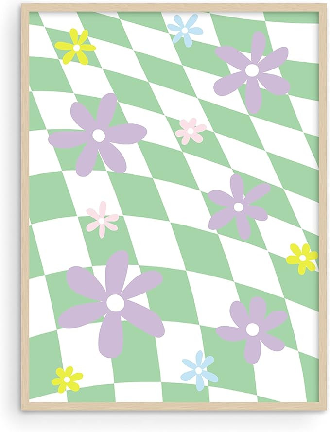 Haus and Hues Danish Pastel Aesthetic - Green Wall Art Danish Posters Cute Wall Decor Floral Wall... | Amazon (US)