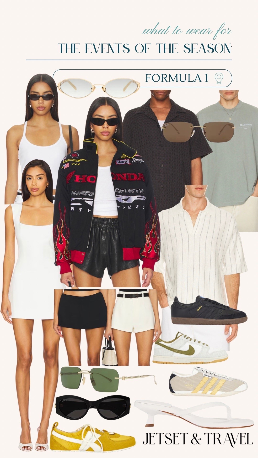What to wear to: FORMULA 1! Who else loves seeing all the fashion at these events? You can’t show up without a cool outfit! F1 fashion seems to lean either very chic or very street style, so we linked a bit of both for the men and women! 


#formula1 #f1 #f1fashion #formula1ootd #streetstyle #streetwear #nike #adidas #sporty #revolve #revolvemens #allsaints

#LTKTravel #LTKMens #LTKootd