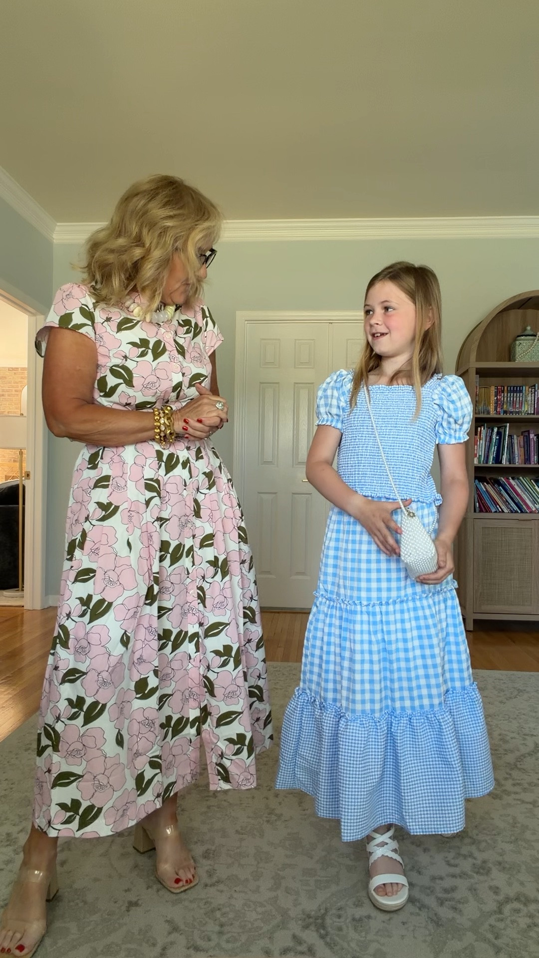 @Boden (US) Boden dress size 8 petite it’s gorgeous cotton poplin! 
My necklace is the light neutral. 
Some Julie Vos on sale and not on sale.
Cant link my grand daughters set. Check at your local @Marshalls

#LTKOver40 #LTKPetite #LTKootd