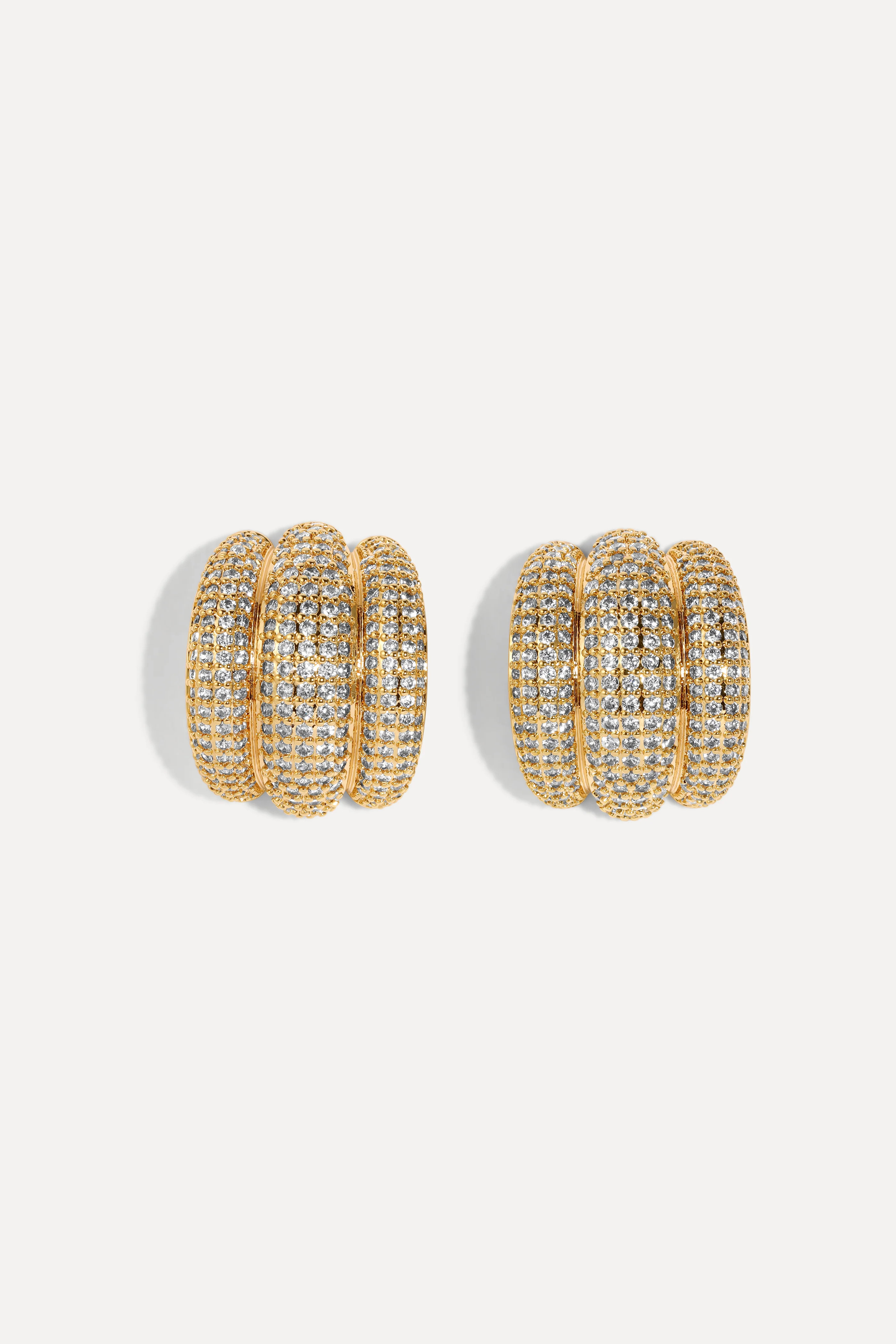 Pave Elsa Shield Earrings | Lili Claspe