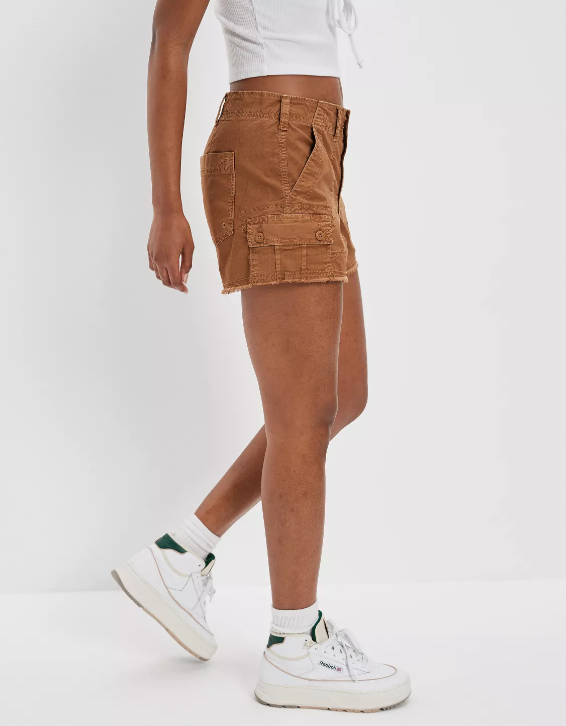 AE Snappy Stretch '90s Boyfriend Cargo Short | American Eagle Outfitters (US & CA)