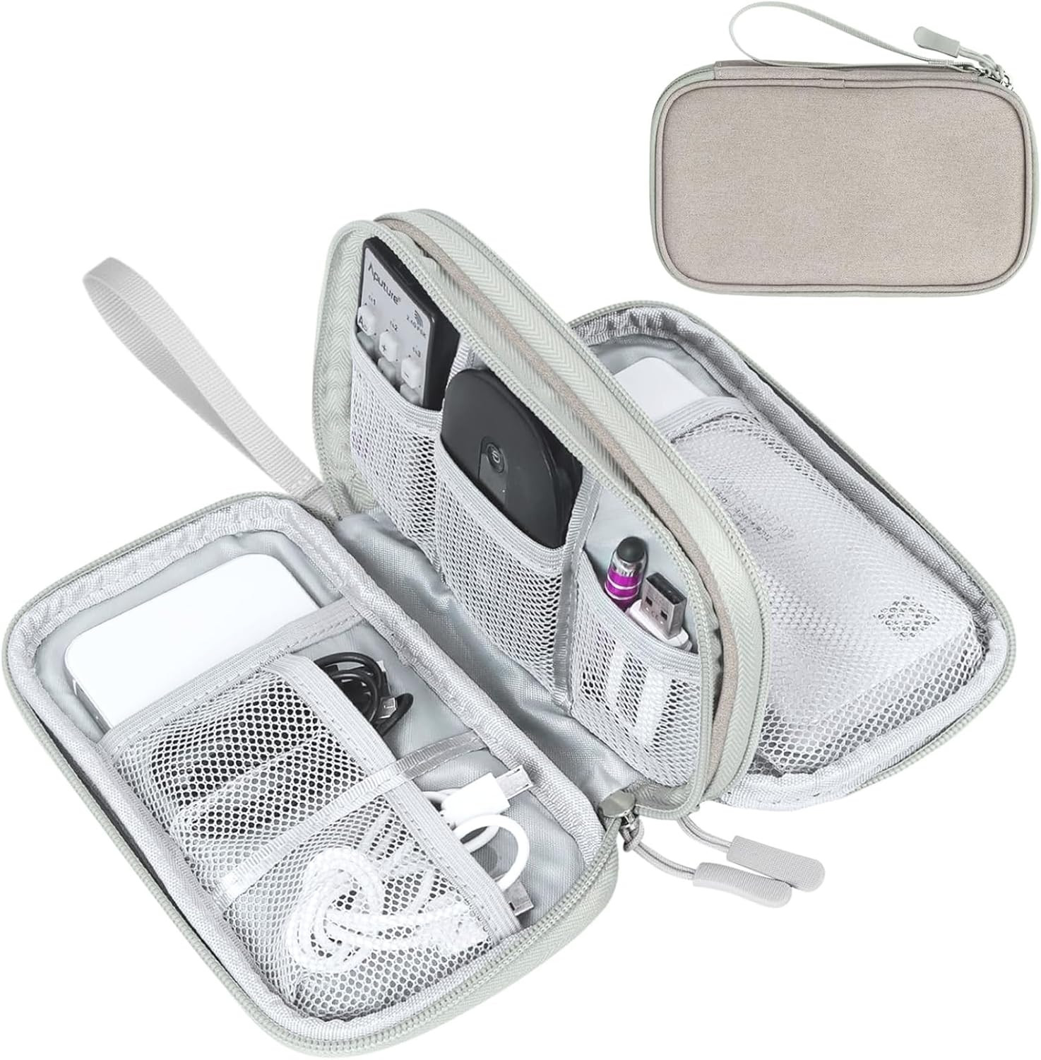 FYY Electronic Organizer, Travel Cable Organizer Bag Pouch Electronic Accessories Carry Case Port... | Amazon (US)