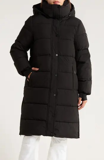 Pillow 3/4 Hooded Longline Puffer Coat | Nordstrom Rack