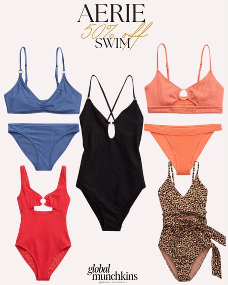 Get 50% off all swim at Aerie! I love how these swim suits fit and they have so many different styles!

#LTKsalealert #LTKover40 #LTKswim