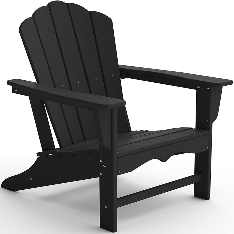 KINGYES HDPE Adirondack Chair, Classic All-Weather Adirondack Chair, Black | Amazon (CA)