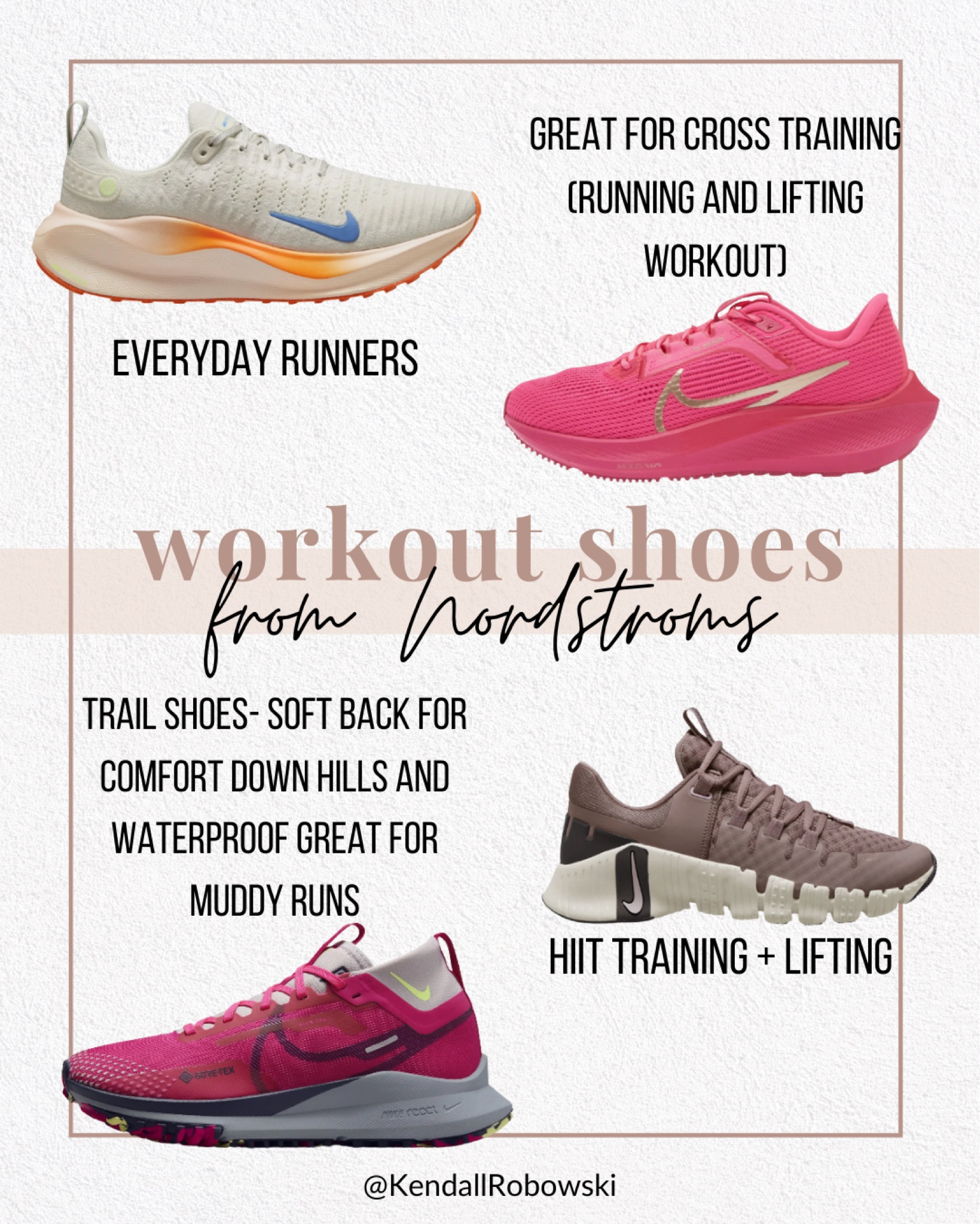 Workout shoes (at Nordstroms) and each of their purpose 

#LTKfitness #LTKshoecrush #LTKsalealert