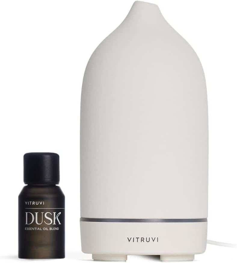 Vitruvi Stone Diffuser White and Dusk Essential Oil Blend 100% Pure (0.5 fl.oz) | Amazon (US)