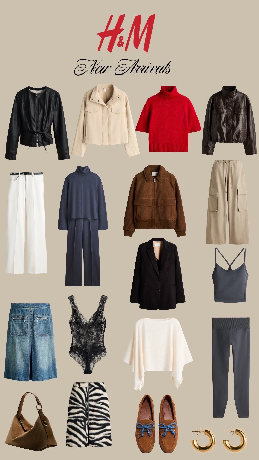 H&M currently have FREE next day delivery ✨ round up of some of my favourite new arrivals 

spring, jacket, cargos, trouser,  blazer, bodysuit, jeans, leather jacket, cape, gym wear

#LTKFashionMonth #LTKspring #LTKuk