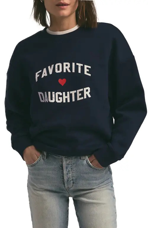 Favorite Daughter Sweatshirt in Navy at Nordstrom, Size X-Small | Nordstrom