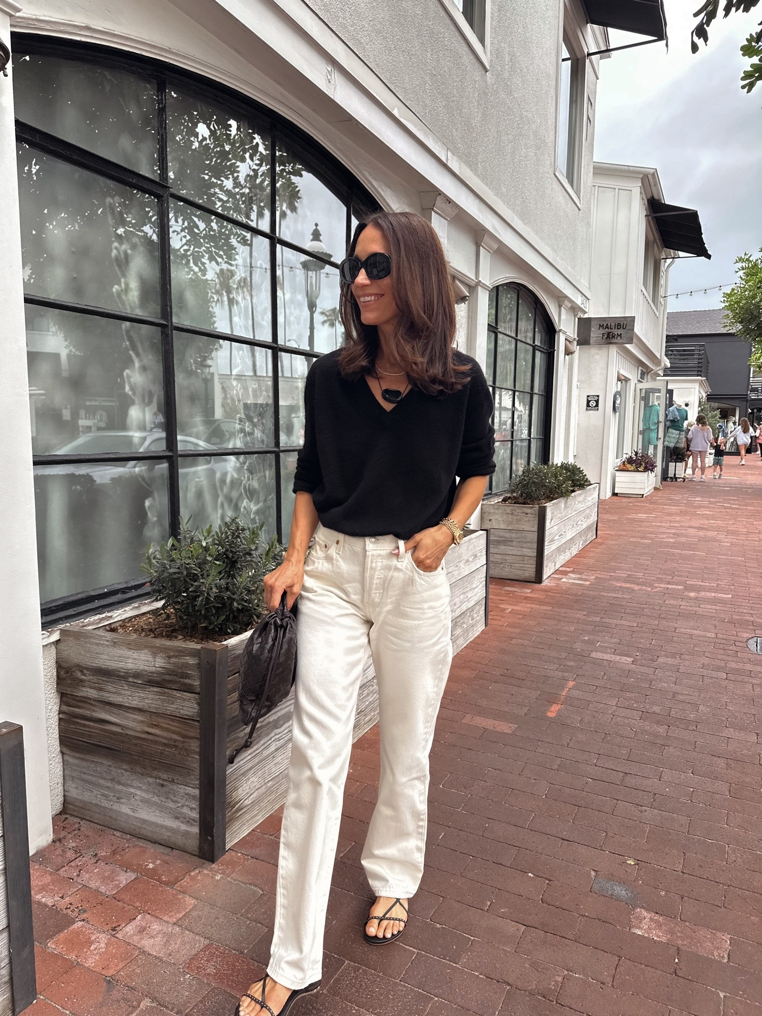 Today’s outfit for a Friday lunch date 
jeans are new. 90’s fit, so comfortable. Sized up for this looser fit, short gal friendly (I’m 5’1 1/2 for reference) and under $120. They’re those perfectly slouchy without looking a sloppy fit. I

#LTKOver40 #LTKPetite