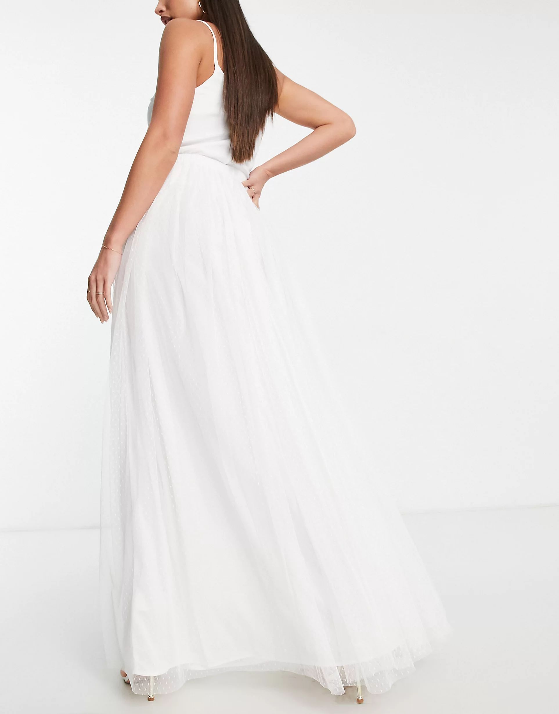 Beauut Tall Bridal tulle maxi skirt in white | ASOS (Global)