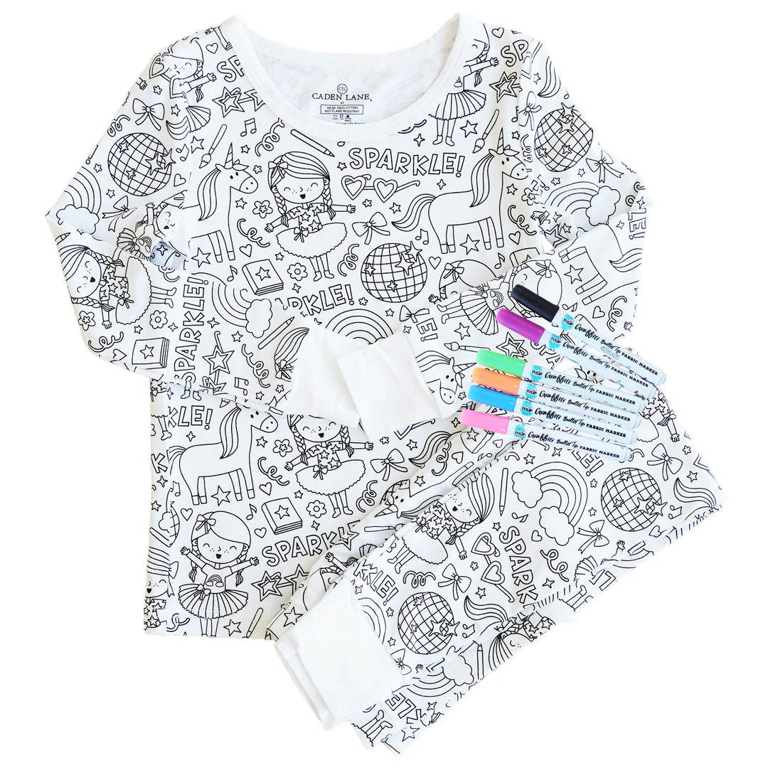 CL X Sparkella Color Me Pajama™ Gift Set | Caden Lane