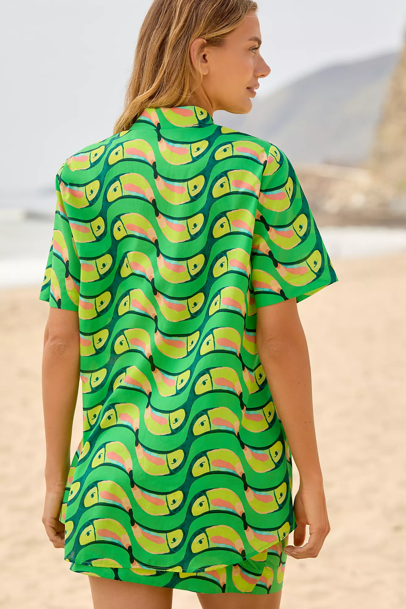 Farm Rio x Anthropologie Tucabacana Oversized Buttondown Shirt | Anthropologie (US)