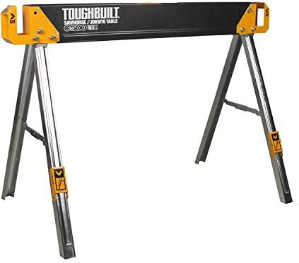 ToughBuilt - Sawhorse with 2x4 Support Arms 1100 LB Capacity - Heavy Duty Construction with Fast ... | Amazon (US)