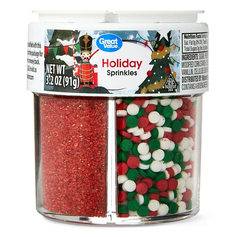 Great Value 4-Cell Holiday Sprinkle Assortment, 3.2 oz - Walmart.com | Walmart (US)