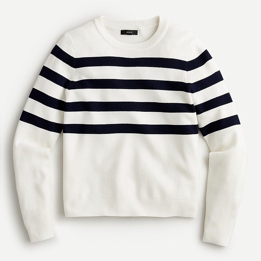 Relaxed-fit crewneck sweater in stripe | J.Crew US