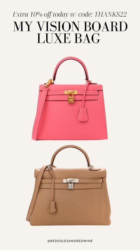 Birkin bags extra 10% off today only with code THANKS22 Kelly bag

luxe gifts, splurge worthy gifts, designer bags, Hermes bag 

#LTKHoliday #LTKitbag