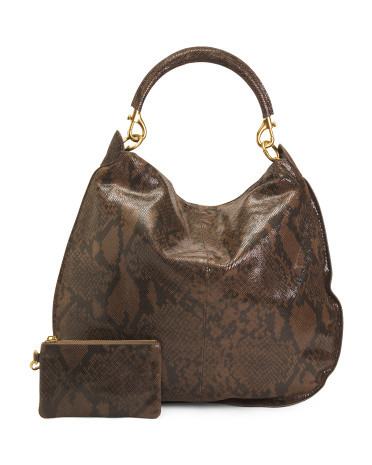 Soft Leather Myla Hobo With Detachable Carry Handle | TJ Maxx